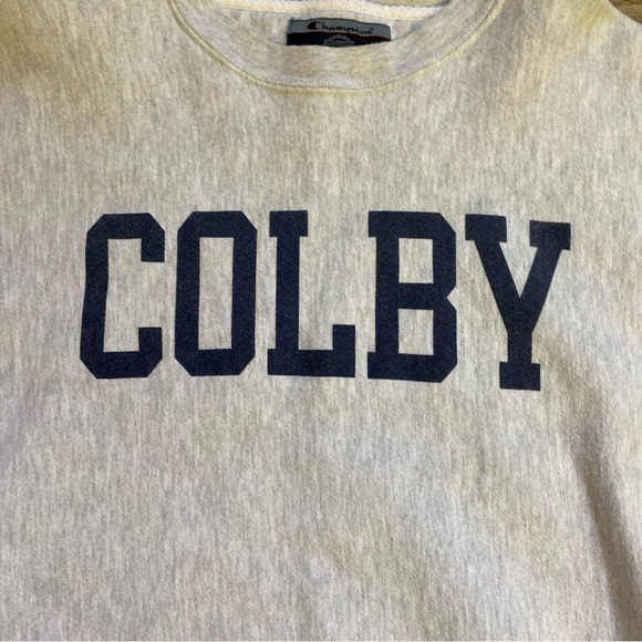 Vintage Colby College Maine Champion Reverse Weave Crewneck Sweatshirt - Picture 2 of 9